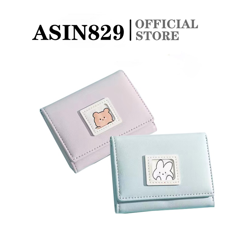 ASIN829 Dompet Lipat Mini Wanita Dompet Wanita Motif Animal Cute Fashion Wanita Dompet Import D230 Dompet Mini Portabel Berkualitas Tinggi Impor / Dompet Mini Wanita Murah