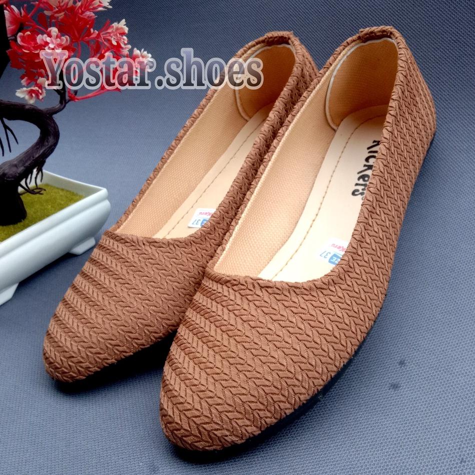 Update Stok COD Sepatu Flatshoes Kikers Wanita Sandal flat Wanita Kickers ( Rajut ) Sepatu wanita te