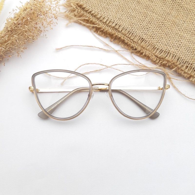 PL-AR005 Kacamata Anti radiasi Cat eye Wanita-PL- AR005 Grey