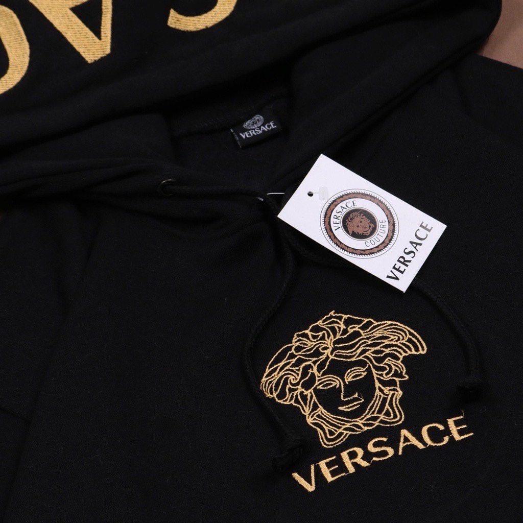 Jaket Sweater Hoodie VERSACE Hype Full Bordir Gold Full Tag&amp;Label Premium High Quality Casual