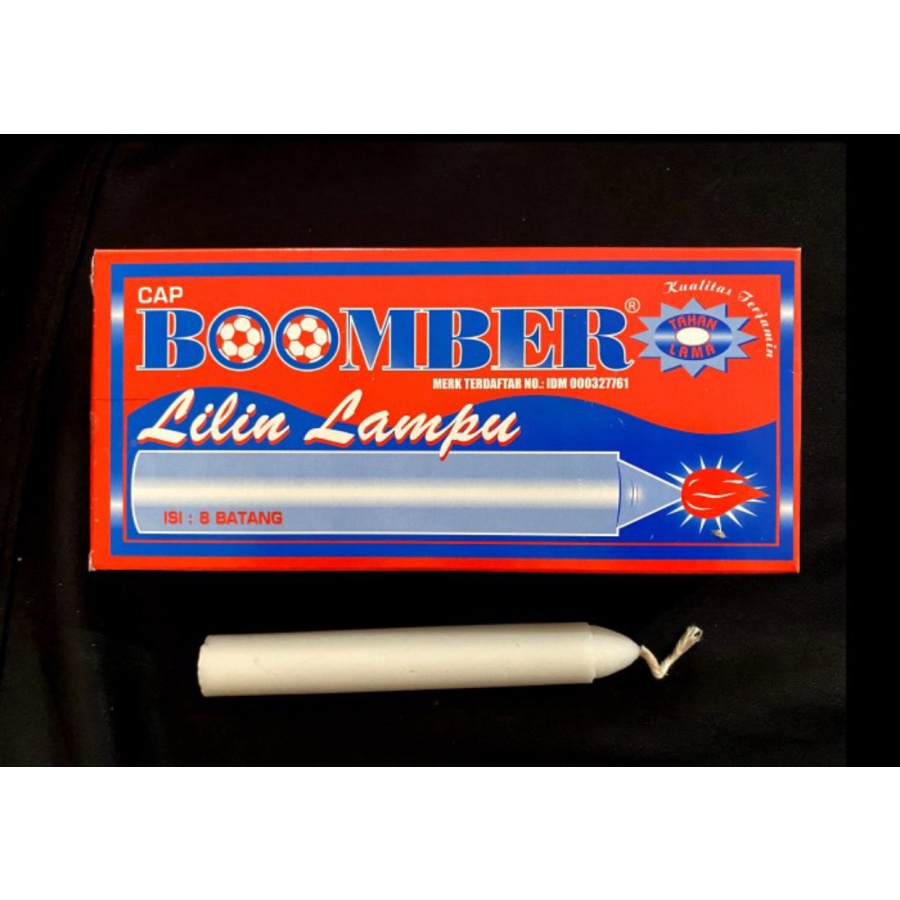 Lilin Lampu Cap Boomber isi 8 batang Bomber Putih