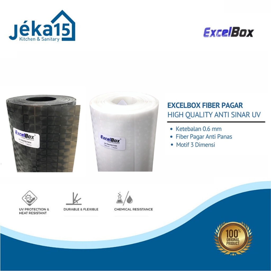 EXCELBOX FIBER PAGAR DIMENSI ANTI SINAR UV