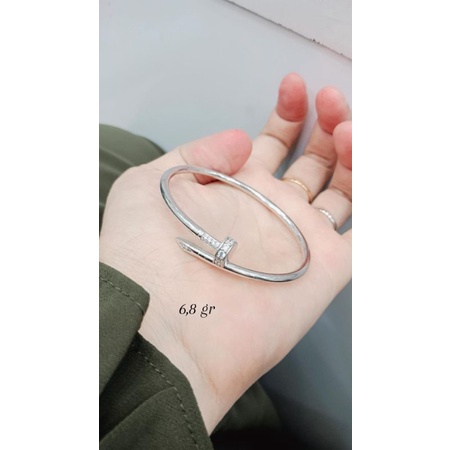 Gelang oval paku Emas 375%