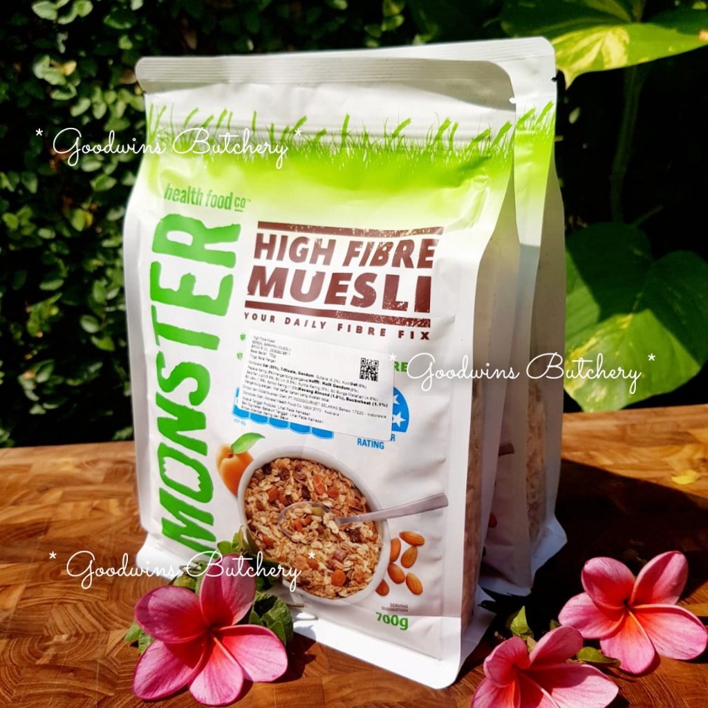 

MUESLI HIGH FIBER MONSTER Health Food Co. Australia 700g