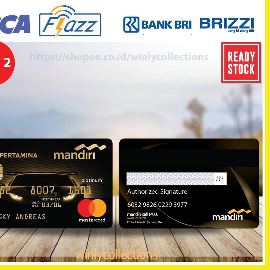 ➮ EMONEY E TOLL DESAIN KARTU PERTAMINA PLATINUM MANDIRI E MONEY MANDIRI 2 SISI TERBARU MURAH ☆