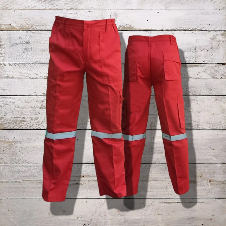 Celana Safety Wearpack Celana Kerja Lapangan Proyek Bengkel - Merah
