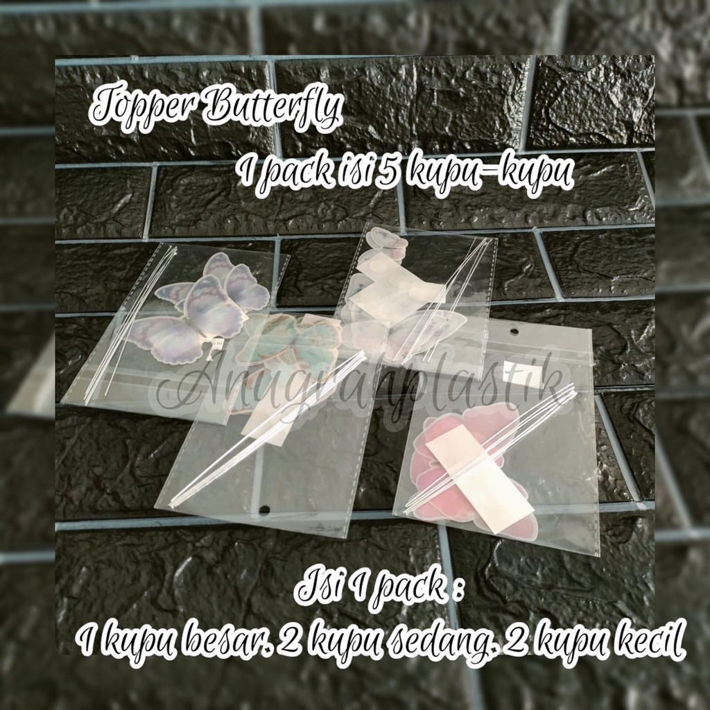 Topper Kupu kupu / Topper cake Butterfly / Topper kue ulang tahun