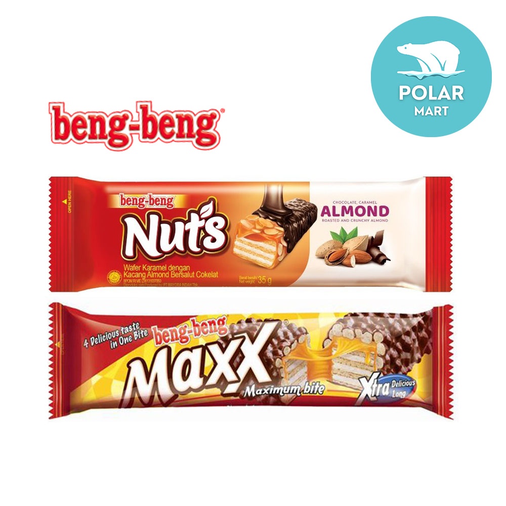 Beng Beng Chocolate Bar Varisi Maxx 32g & Nut's 35g ECERAN