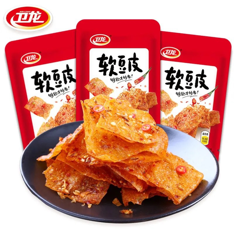 WeiLong Ruan Dou Pi - Tofu Skin - Kulit Tahu Lembek 卫龙软豆皮