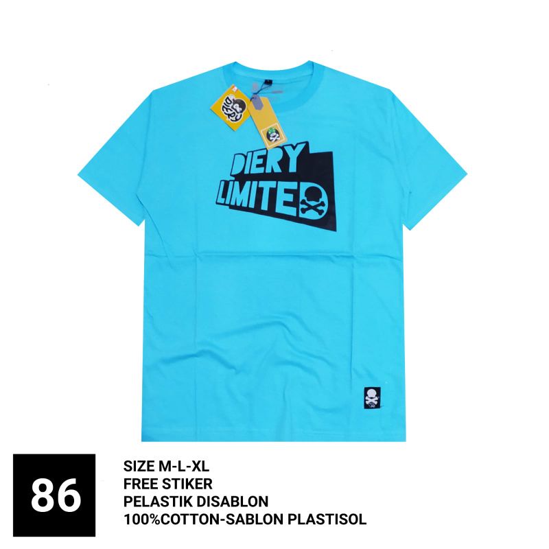 kaos tshirt diery blue