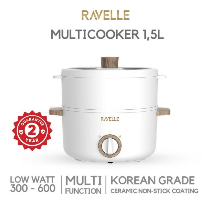 Ravelle Panci Listrik Multicooker - Panci Portable Multifungsi 1.5L