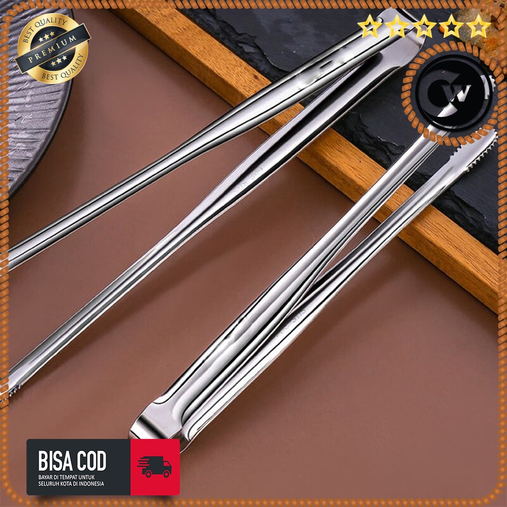 Penjepit Makanan Serbaguna Bahan Stainless Steel Anti Panas for BBQ