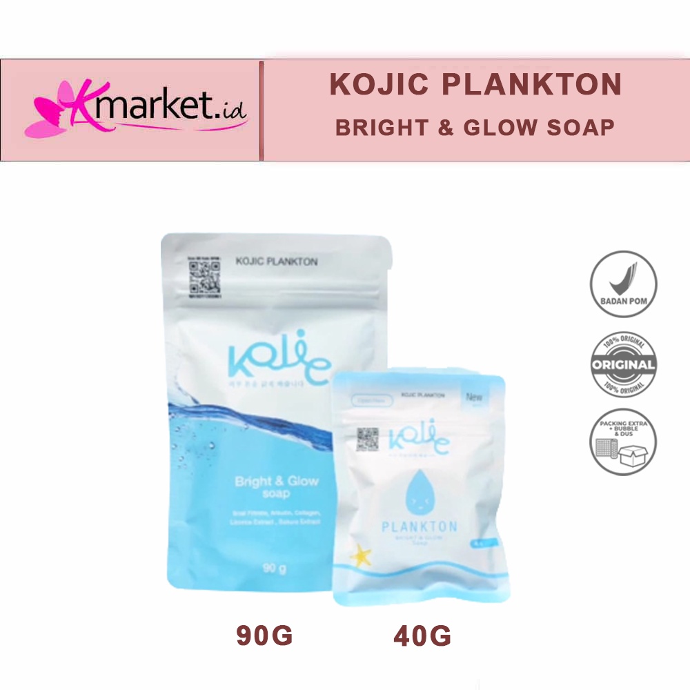 Kojic Plankton Bright &amp; Glow Face Soap  40gr | 90gr