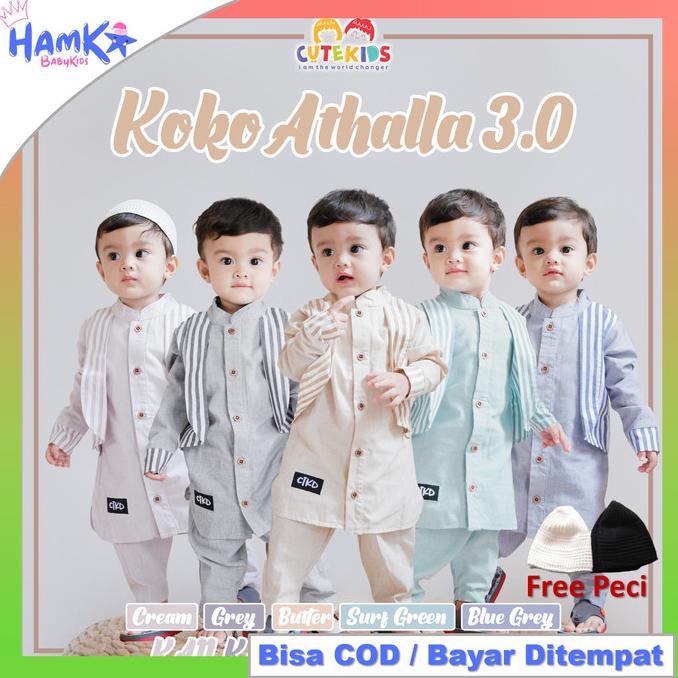 Baju Koko Setelan Anak Bayi Laki Laki Athalla 6 12 Bulan 1 2 3 4 Tahun