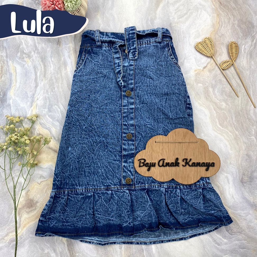 1-6TH ROK ANAK PEREMPUAN LULA  SKIRT ANAK ROK JEANS ANAK