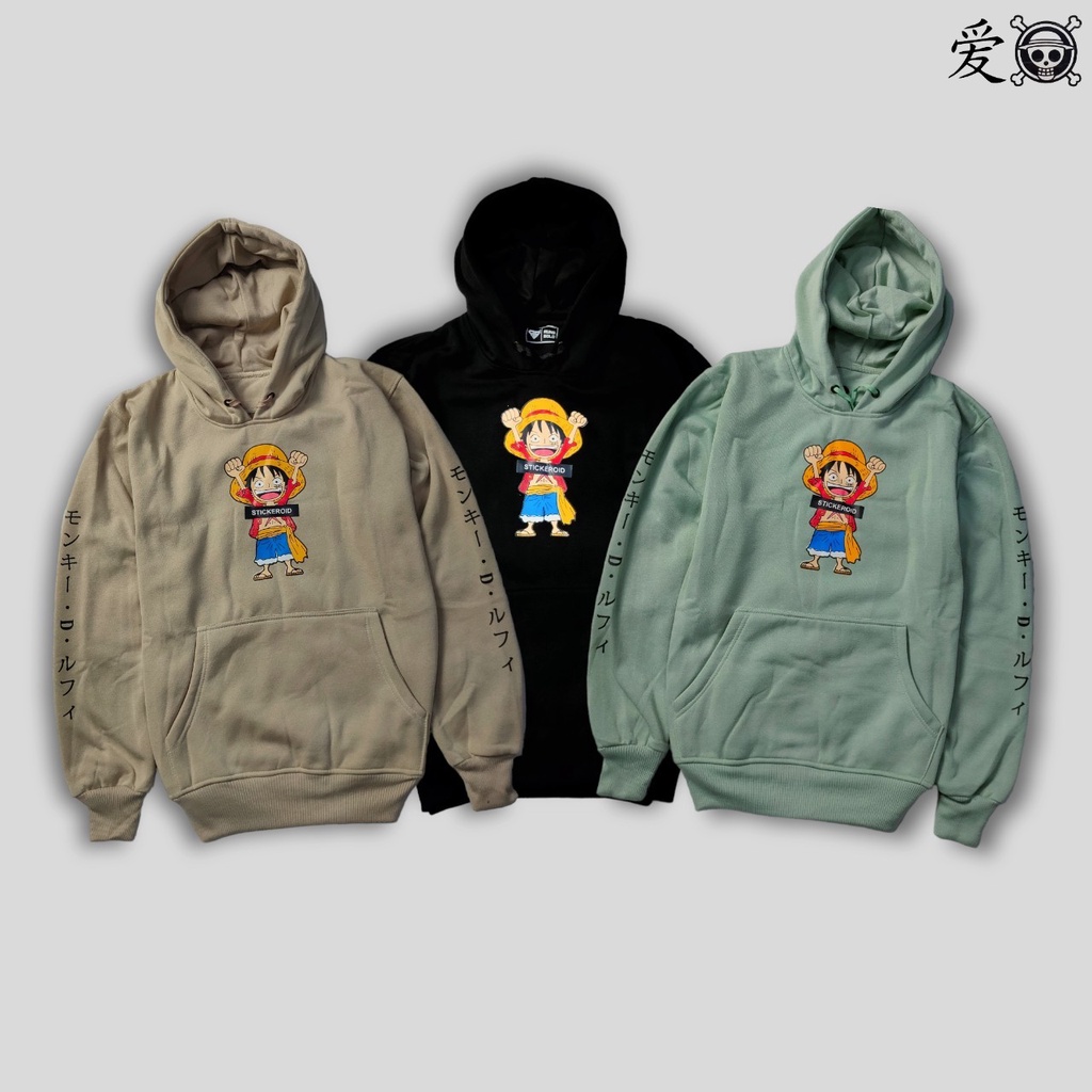 Sweater Hoodie One Piece Luffy - Jaket Hoodie Anime One Piece L-XL - Hoodie