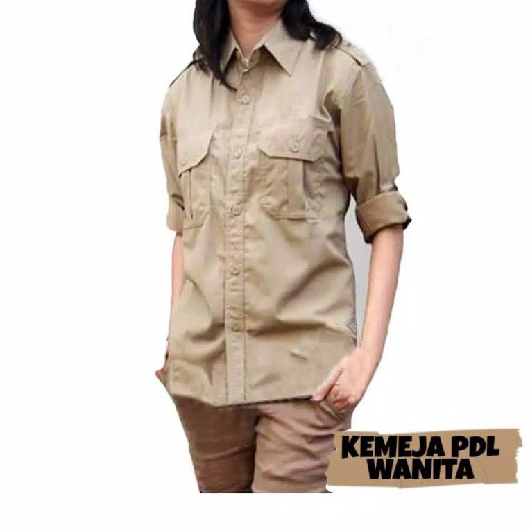 CHEKOUT KEMEJA PDL LAPANGAN WANITA LENGAN PANJANG CEWE/PEREMPUAN TACTICAL QUTDOOR