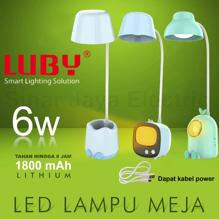 Luby L-6760 6761 6762 Lampu Led Lampu Meja Belajar Lampu Tidur Unik