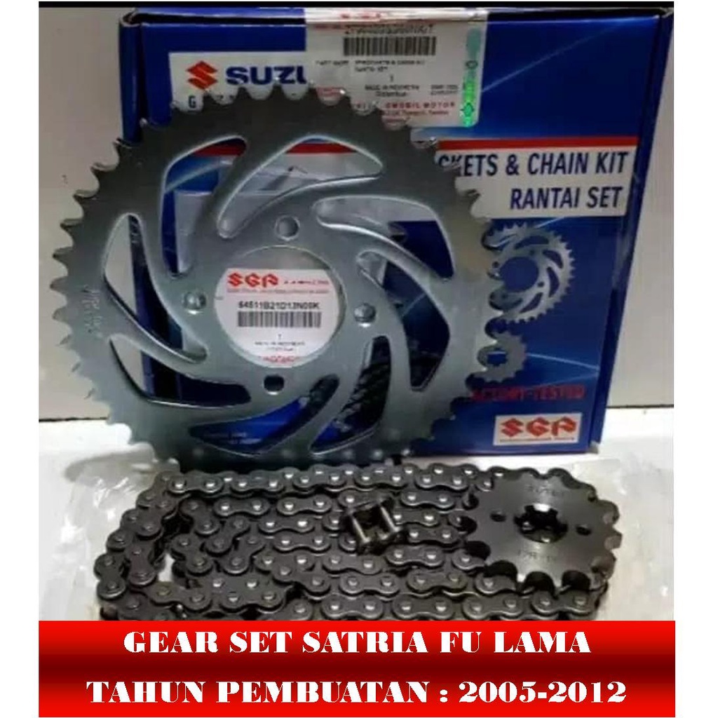 Gear set gir set satria fu 150 lama 2005-2012
