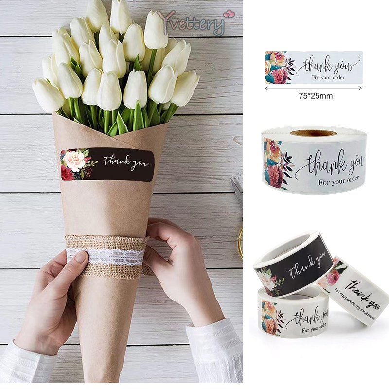 

COD ❤️ 1 Roll (120 PCS) Sticker Label Makanan Tulisan Thank You For Your Order / Stiker Packing / Stiker Terimakasih / Sticker thank you-Bellamy's