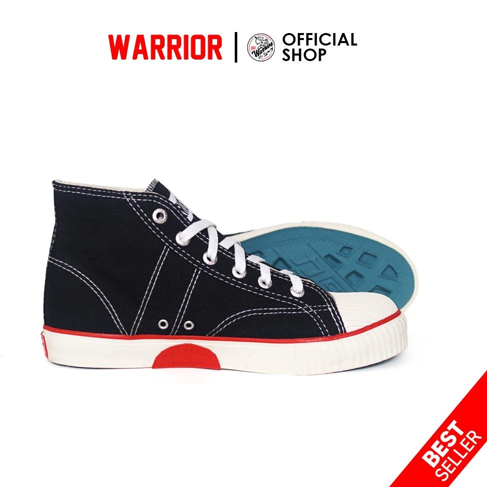 TERBAIK Warrior Classic Hitam Putih HC - Sepatu Sekolah Warrior Tinggi