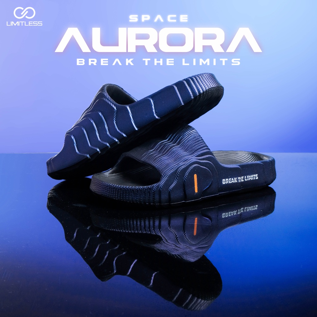 Sandal Pria SPACE AURORA Terbaru 2023 Ringan Sendal Slip On Cowok Empuk Sandal Pria Aurora Casual