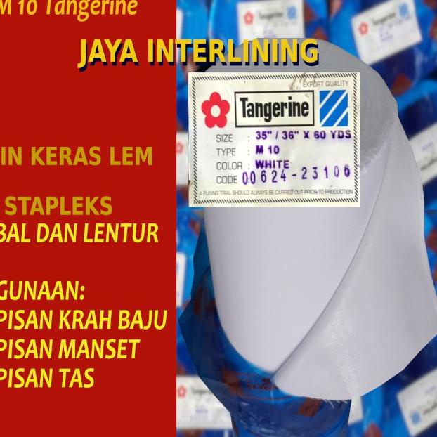 Kain Keras Interlining M 10 M10 Tangerine Staplek Stapleks Staplex METERAN