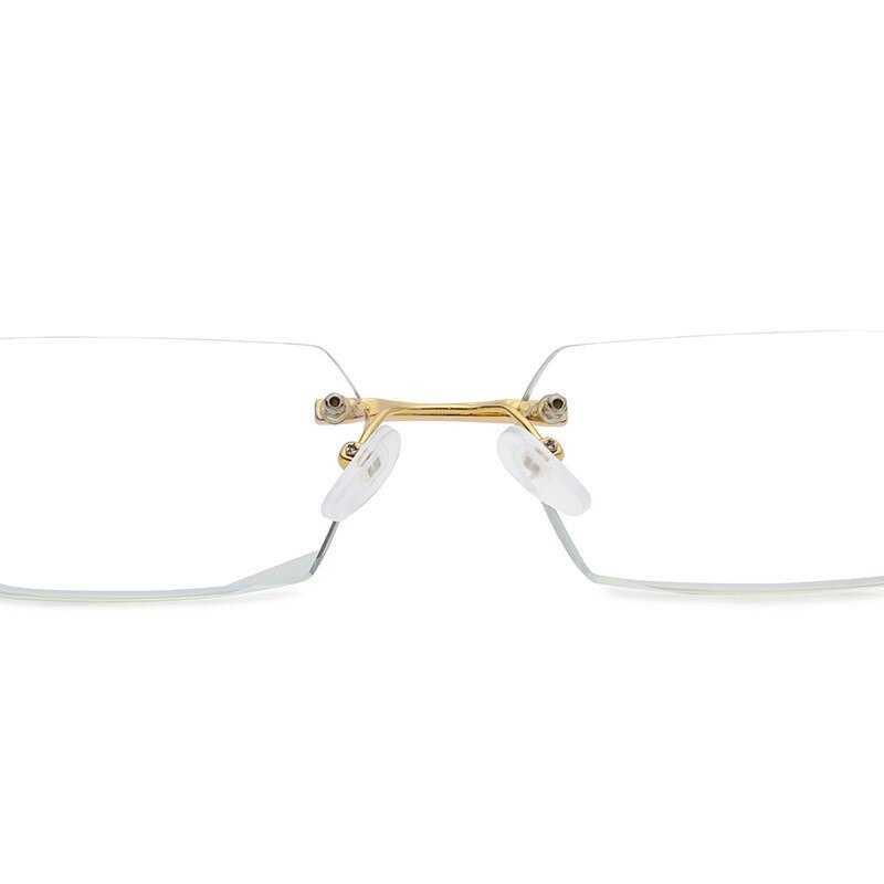 Kacamata Baca Rabun Dekat Frameless Anti Blue Light Reading Glasses - EY602 - Silver