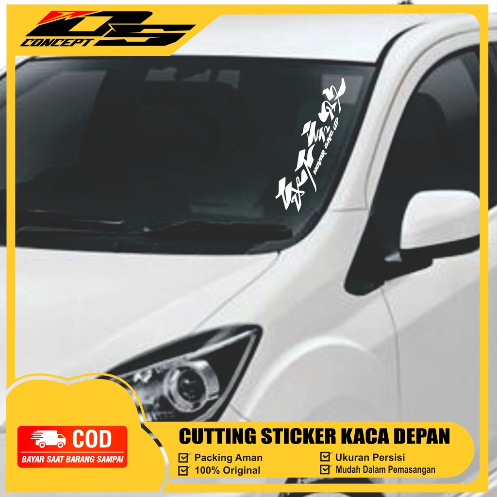 Sticker kaca depan mobil jdm japan