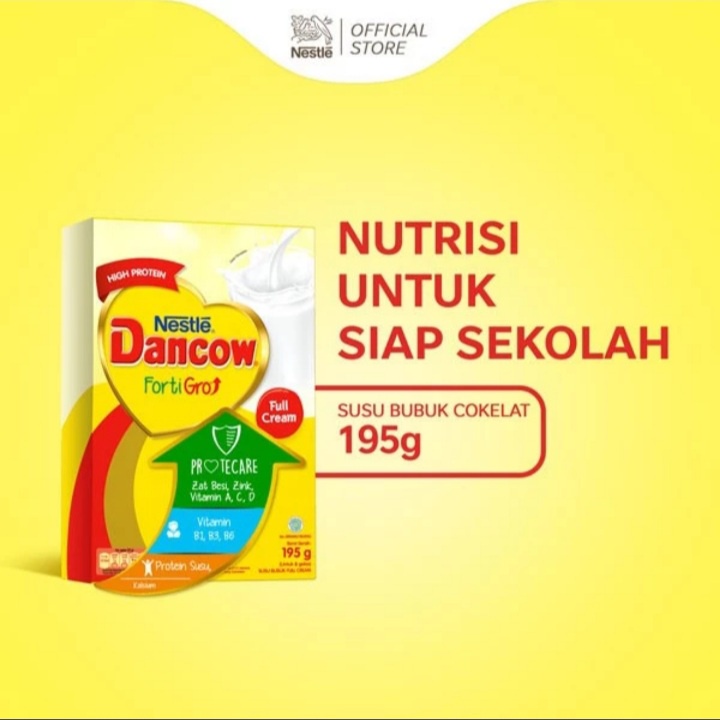 

Susu Formula Anak Dancow FortiGro Rasa Coklat Instant Full Cream 200g