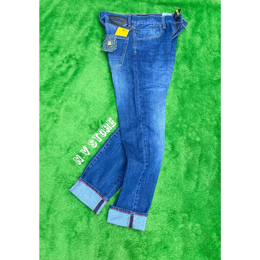 Celana jeans pria panjang streect slimfit//celana panjang pria fendi original jeans terbaru 2023//ce