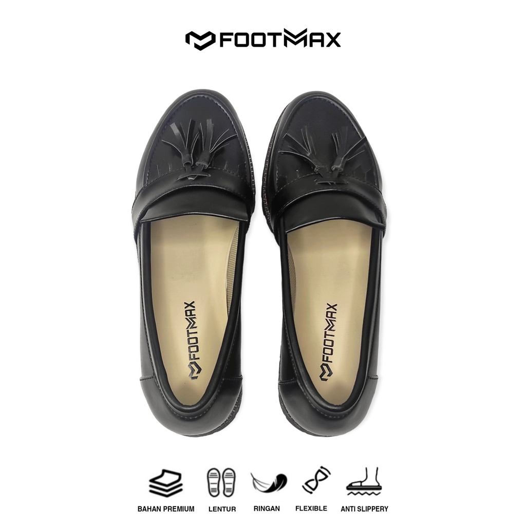 Sepatu Docmart Wanita Casual Formal Sepatu Kerja Wanita Slip On Loafer Termurah