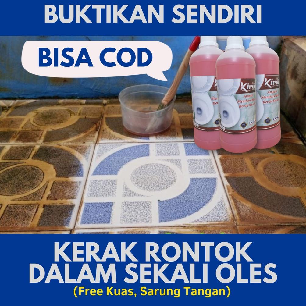 KIREI PEMBERSIH KERAK KAMAR MANDI DAN TOILET NODA KUNING GOSONG PADA WAJAN TEFLON NODA JAMUR PLASTIK