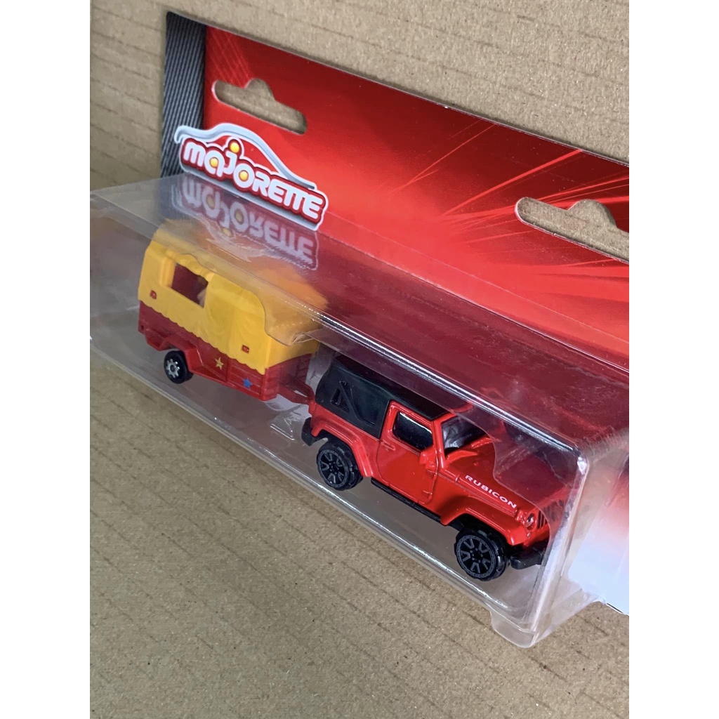 Majorette Trailer Jeep Wrangler Rubicon with Horse Coach