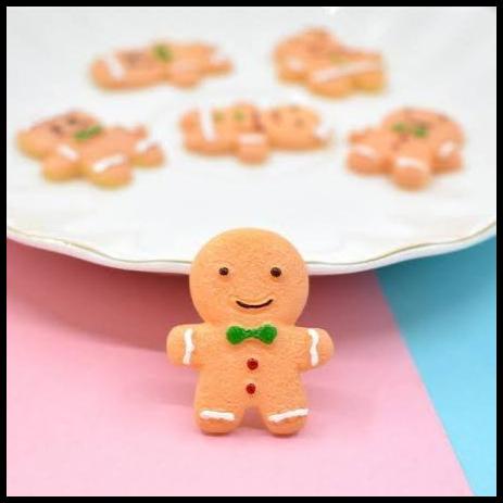 

Gingerbread Man Cookies Charm Hiasan Slime Natal Christmas Kue Palsu