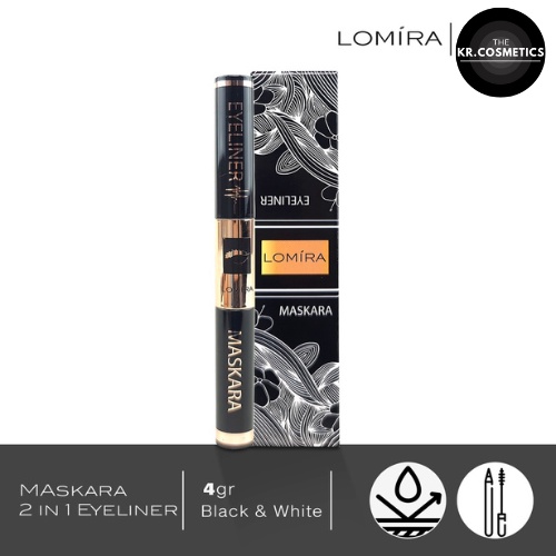 LOMIRA mascara 2in1 eyeliner double fungsi 4 gr