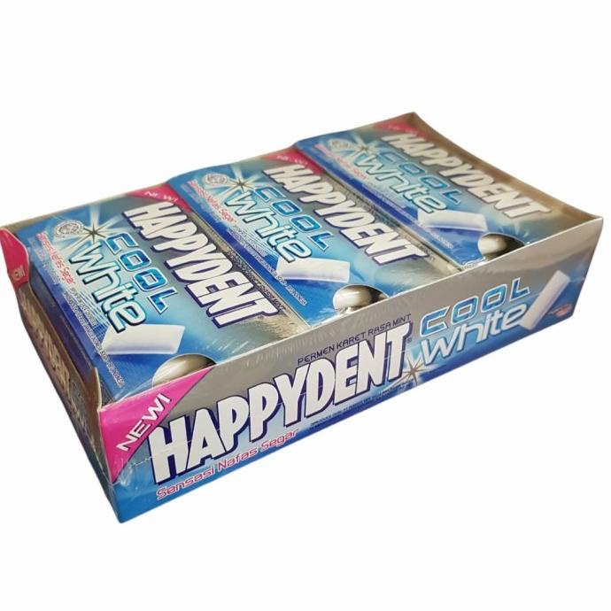 

Silahkan Order] permen karet happydent cool white isi 15 blister (1blister isi 10butir