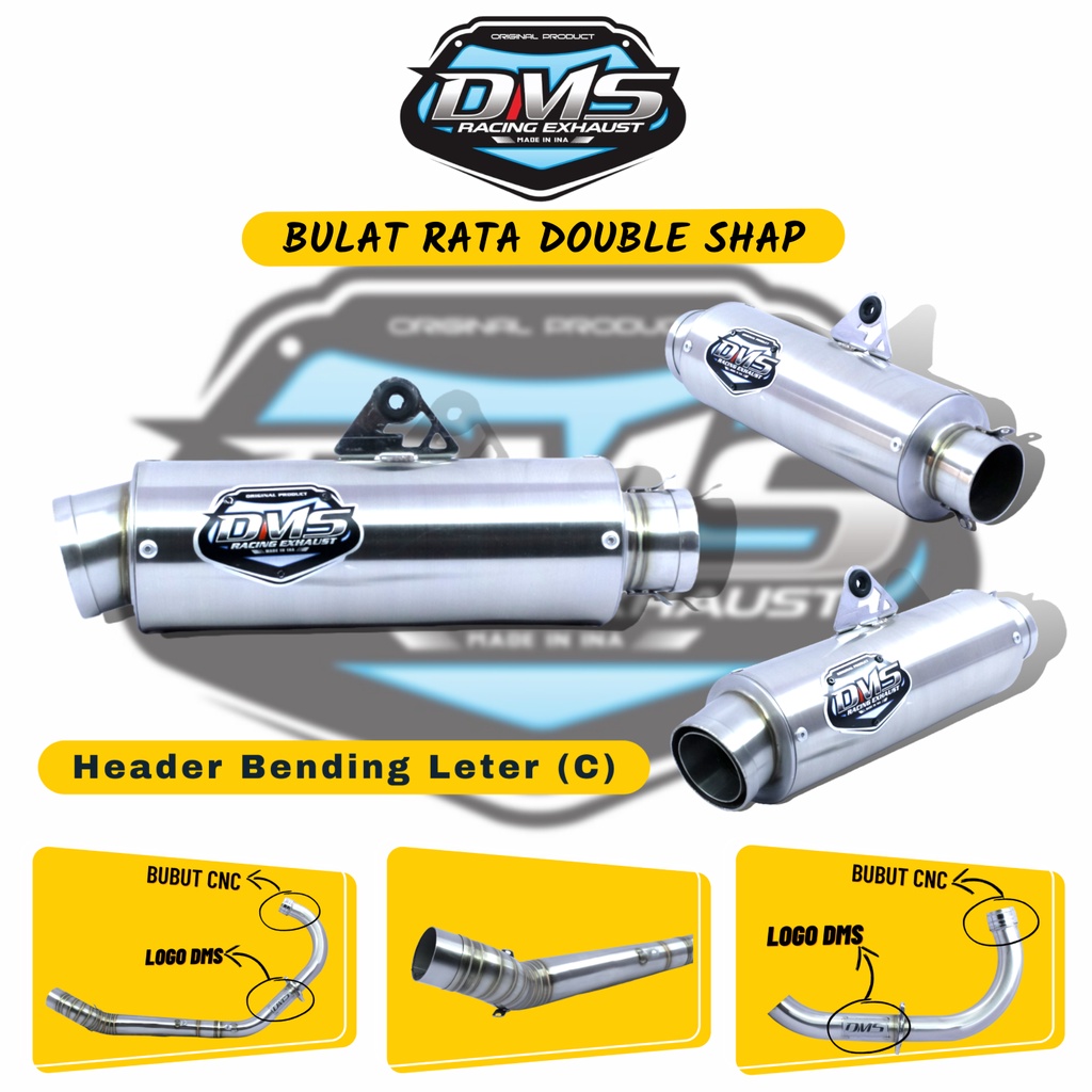 KNALPOT MOTOR CB GL MP TIGER MODEL BULAT DOBLE SHAP FULLSYSTEM DMS RACING EXHAUST ORIGINAL