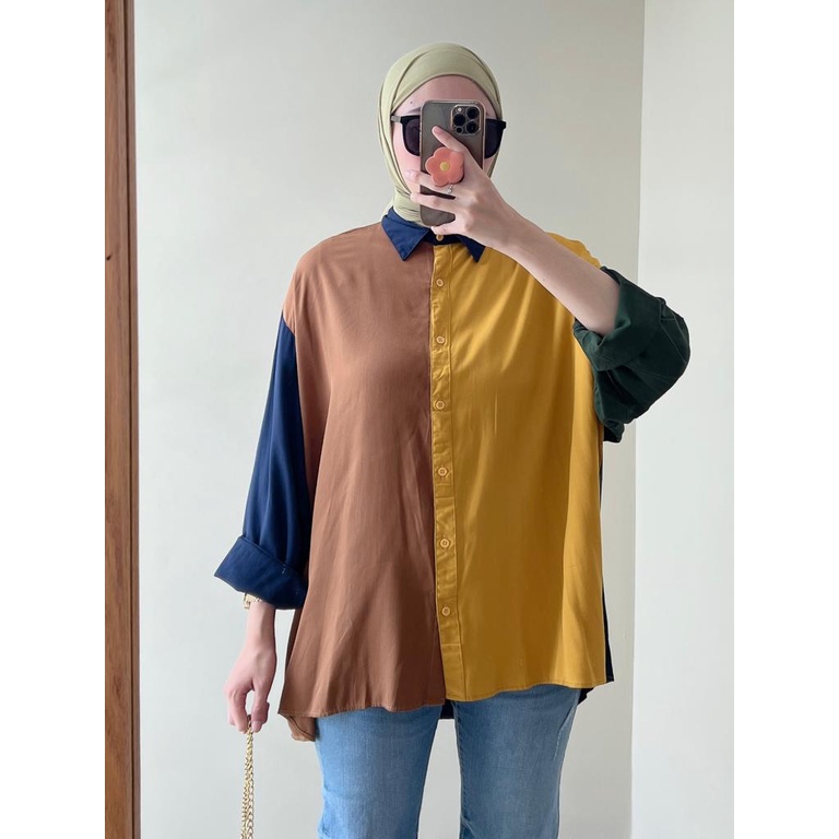 Kemeja Katun Kombi Warna - 2201.02.176
