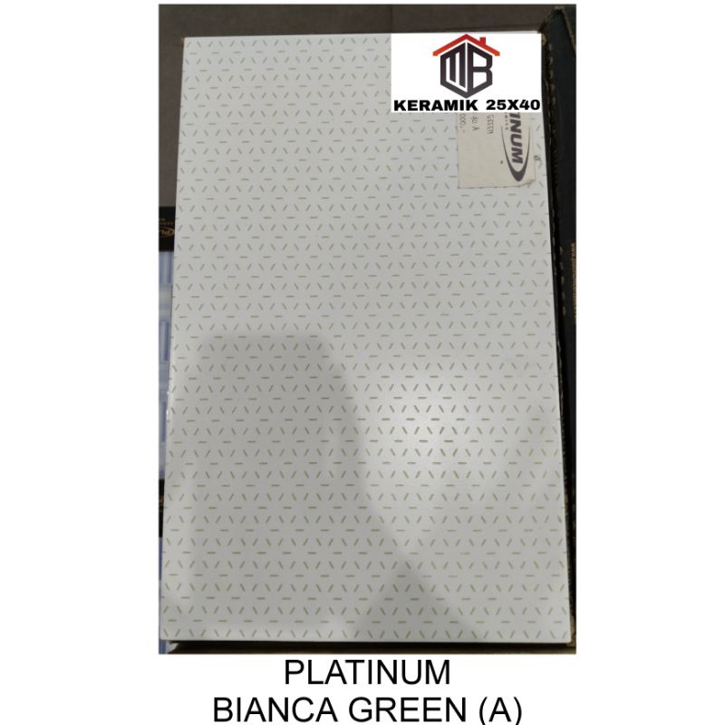 Keramik dinding 25x40 Platinum Bianca green kw1 Promo