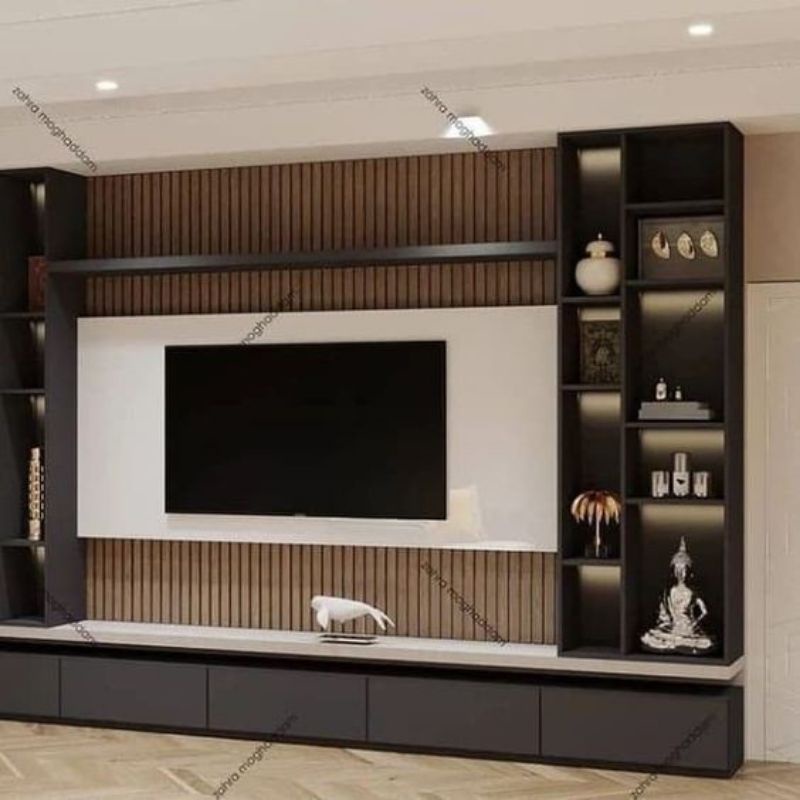 Sunfurniture76 BACKDROP TV CUSTOM, KABINET TV, LEMARI TV