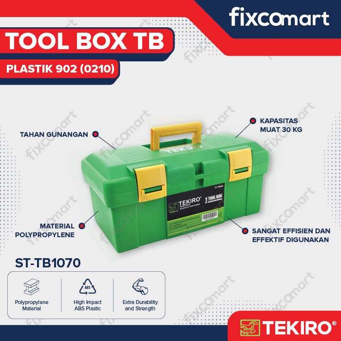 Tekiro Tool Box 0210 / Tool Box Plastik / Kotak Penyimpanan Perkakas