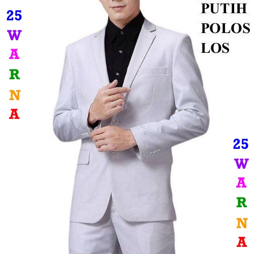 25 Warna Warni Blazer Cowok Jas Pria Putih Polos Los Cerah Tulang Krem Cream Tuxedo Suit Jumbo Big