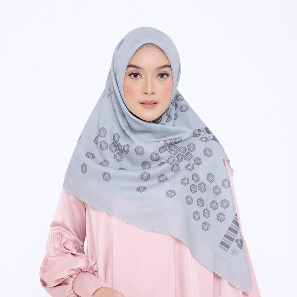BIA x Revalina S Temat - Elva Scarf Kerudung Segi Empat - Edisi Yunani All Size