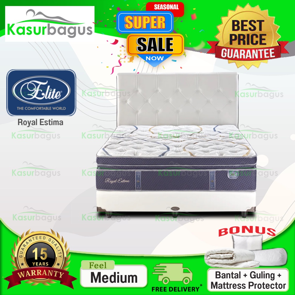 Elite Kasur Springbed Royal Estima - Full Set 180x200