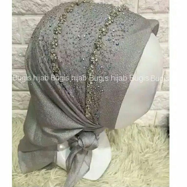 RECOMENDED HIJAB MEWAH / SEGI EMPAT PESTA ORIGINAL / HIJAB SWAROSKY BANDO MELATI BY Bugis HIJAB / UK