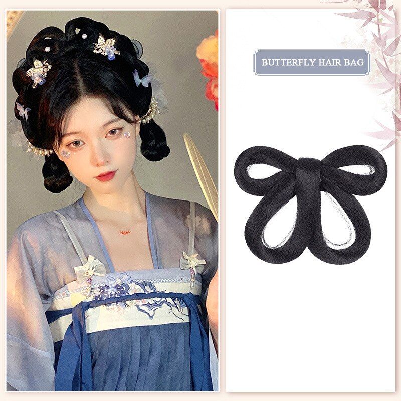 Wig Hanfu Wanita Tradisional Wig Cina Hanfu Wanita Rambut Bando Model Tradisional Cina