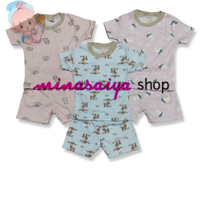 WINTEKU Setelan Bayi SNI Oblong Lengan Pendek Motif SNI Uk. S - L