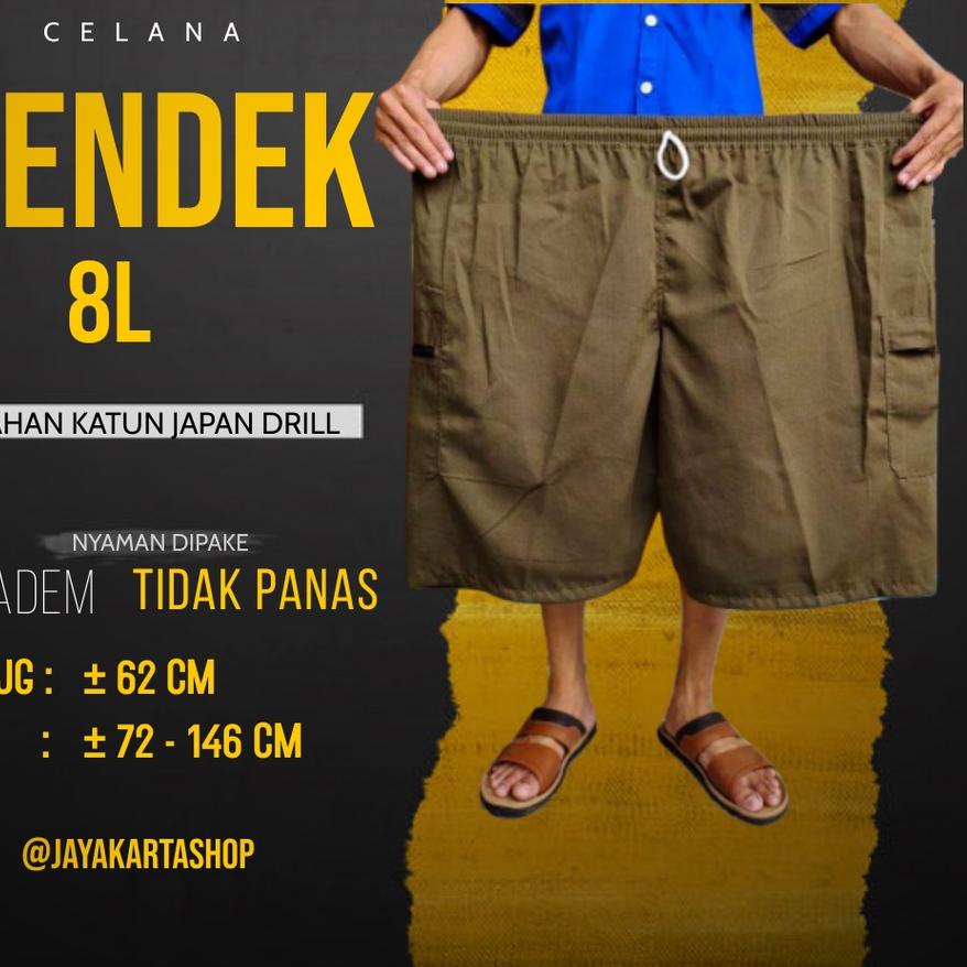 Celana Pendek Wanita Pria Kolor Wanita Celana Wanita Jumbo Big Size Pants Katun 8L POLOS