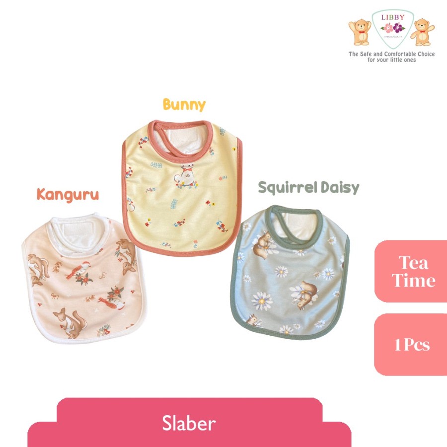 Libby Baby Slaber Motif - Celemek Makan Bayi Summer Games/The Terrase Story/Hello Sunshine/Tree House